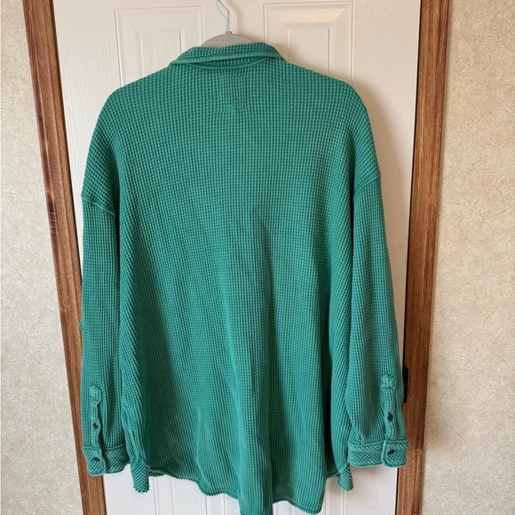 Aerie Women’s Green Lumberjane Waffle Knit Top Size Large - Picture 10 of 10